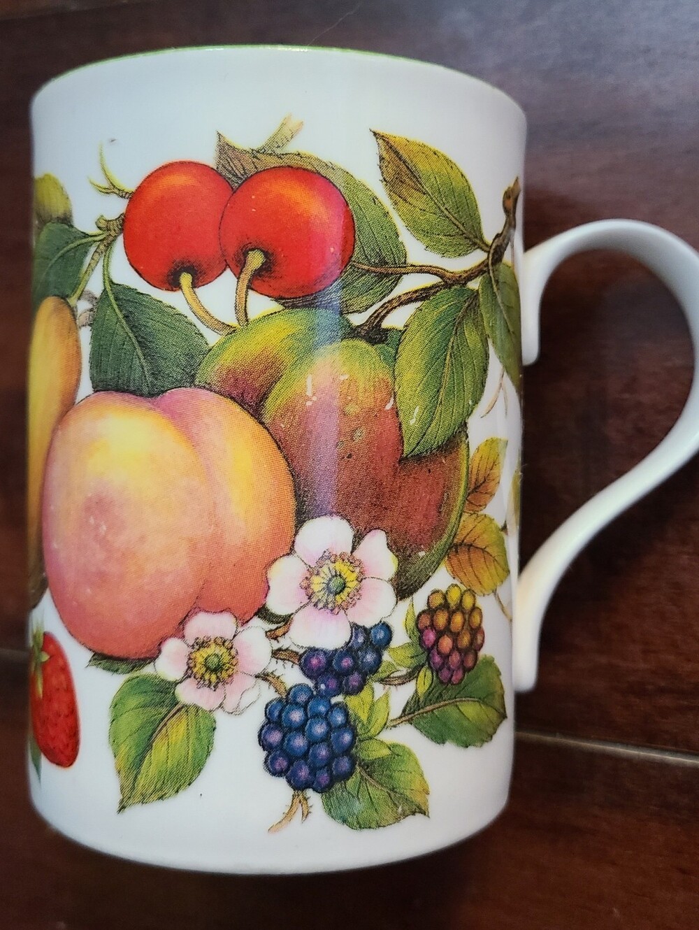 Vintage Crown Trent China Mug - "Harvest" Fruit Pattern - Made in England -...